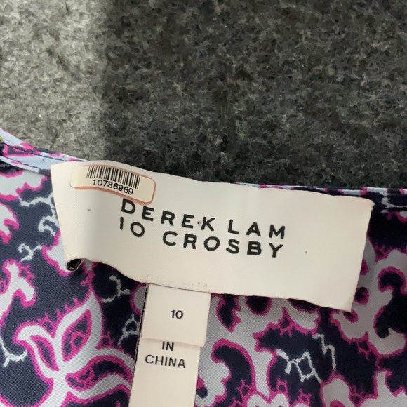 Derek Lam 10 Crosby Rocco Printed Shift Dress Women’s Size 10 Medium M - Picture 7 of 8